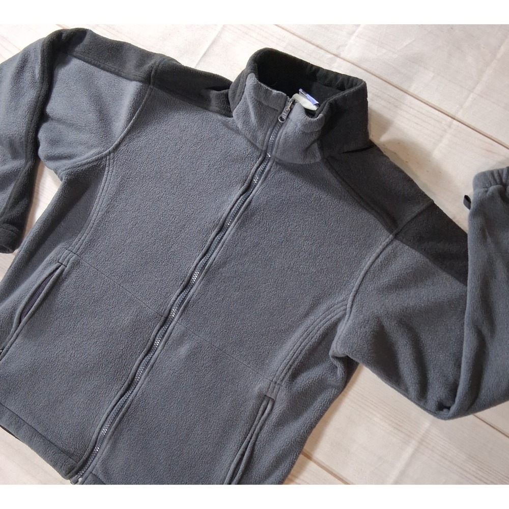 Columbia Sportswear Womens Full Zip Fleece Jacket Gray L Interchange Outerwear